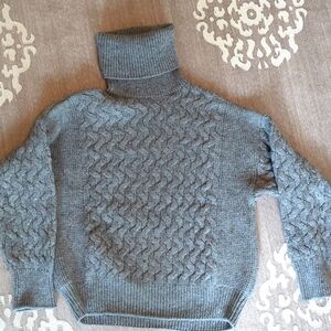 Anine Bing Grey Elsa Knit Turtleneck
